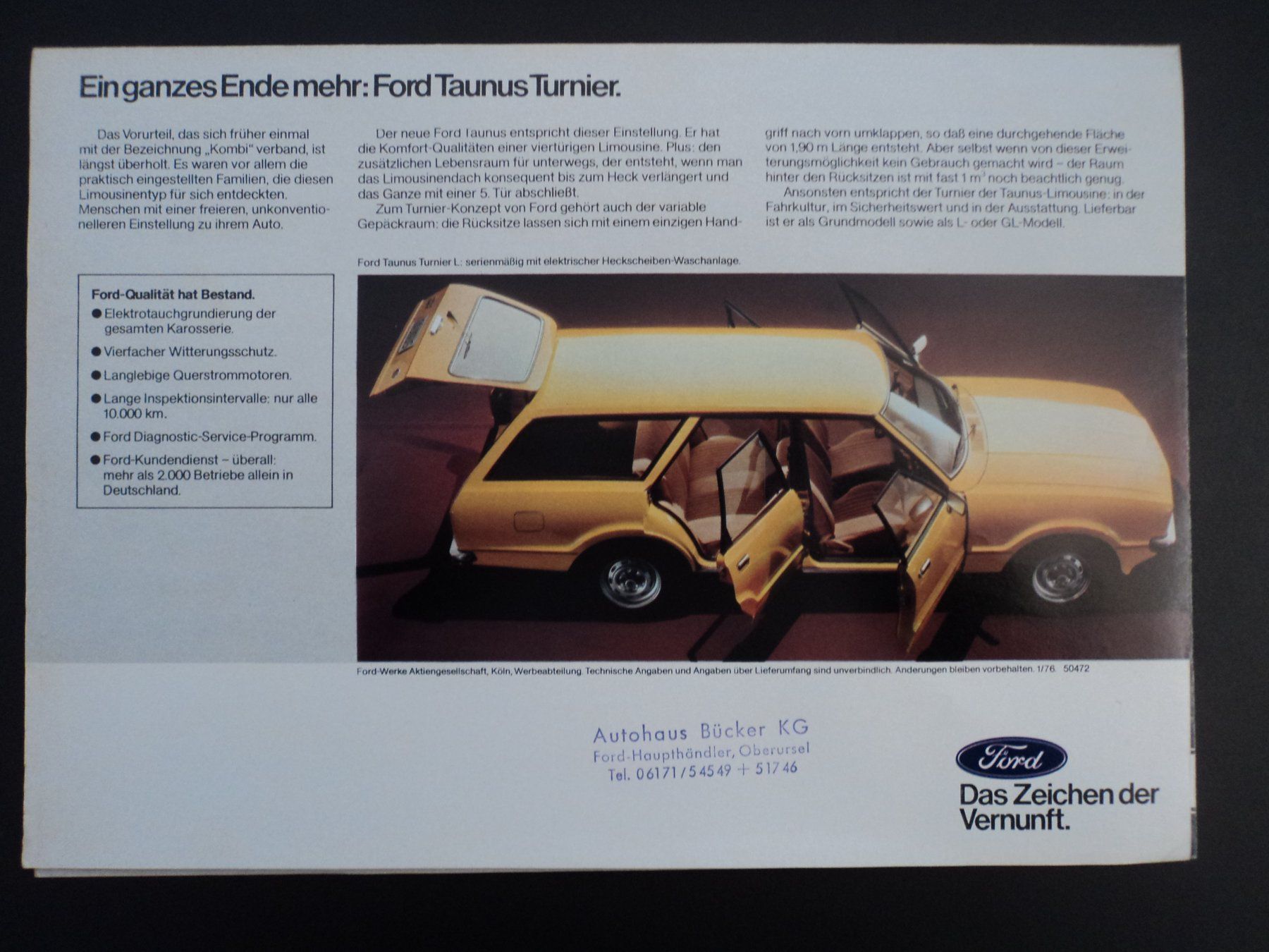 Ford Documenti: Prospekt Ford Taunus 1976 – Usato da Schwarzenburg venduto da modelCARama 6