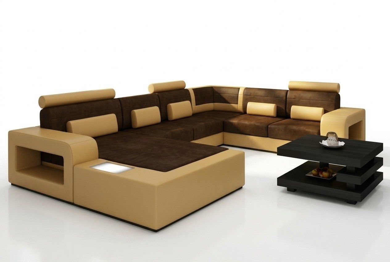 Divani: Wohnlandschaft Sofa mit USB Sofagarnitur Stoff Textil Leder – Nuovo e nell'imballaggio originale da Zug venduto da jvmoebel-schweiz 1