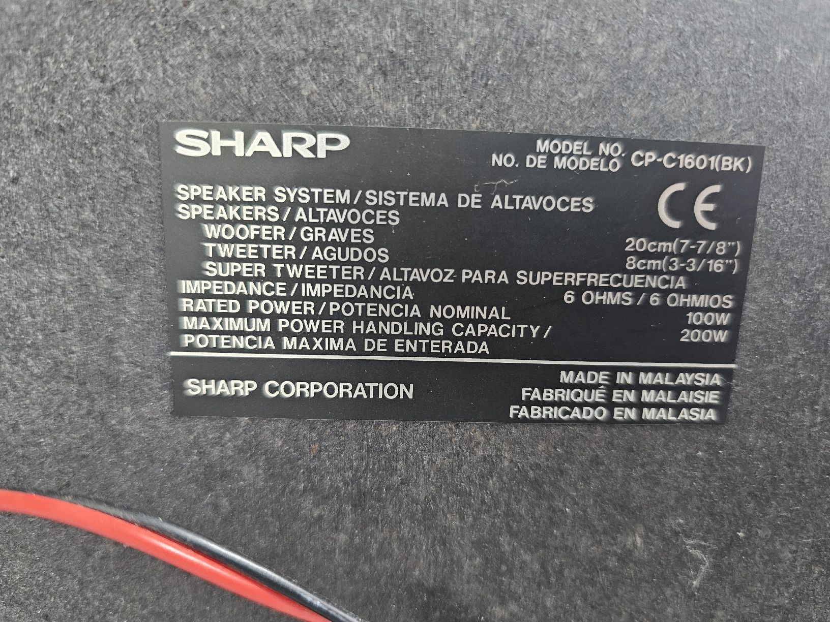 Radio: Sharp Kompaktanlage CP-C1601BK 100W + 100W – Difettoso da Zürich venduto da -iwan- 3
