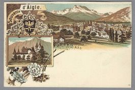1898, AIGLE, JOLIE LITHO, AU VERSO, VOLL-0 AIGLE