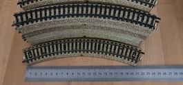 Märklin H0 Schienen gebogen. 22 Stück