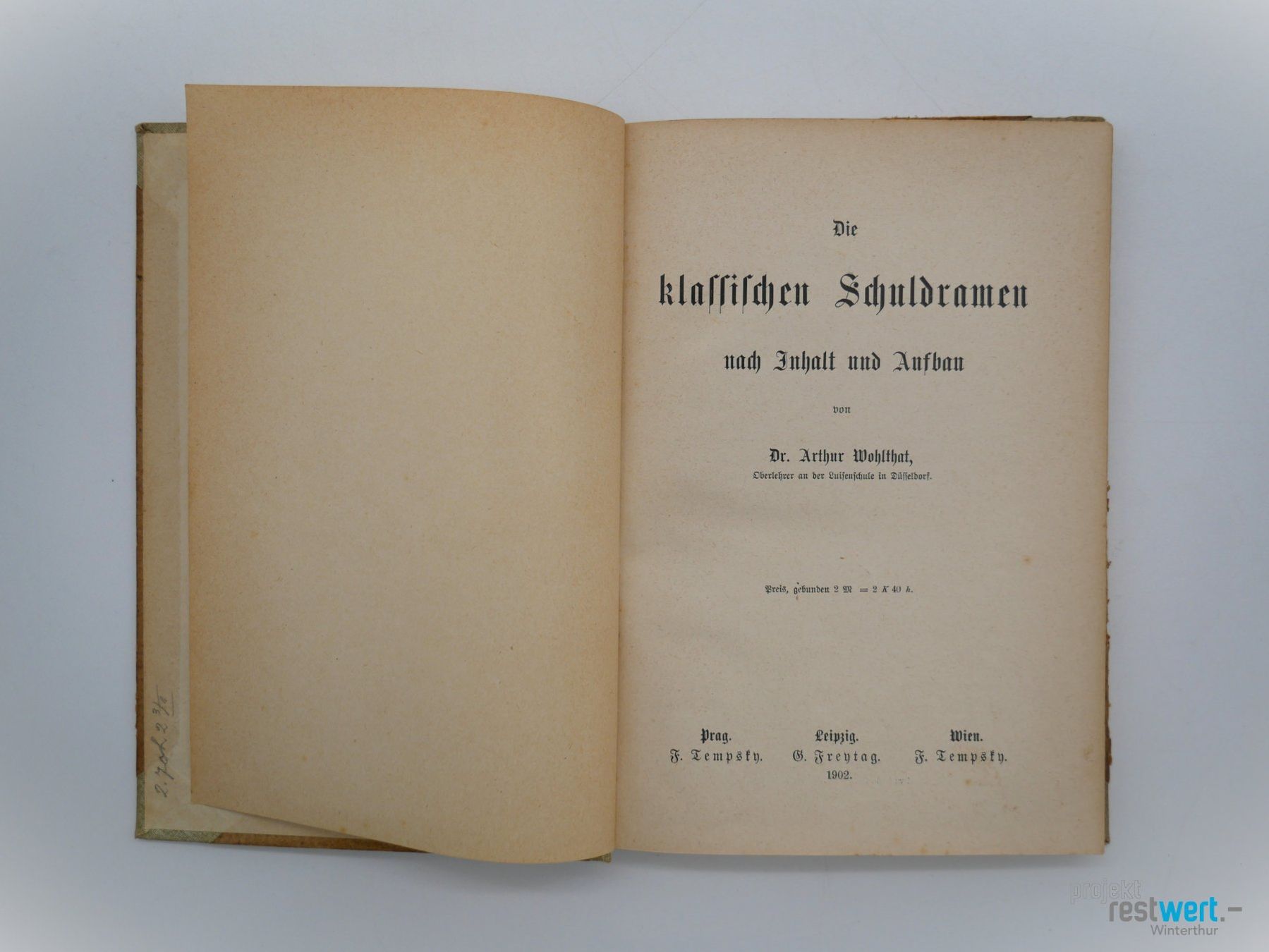 Libri: WOHLTHAT - Die Klassischen Schuldramen – Usato da Winterthur venduto da Restwert_Winterthur 3