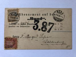 Sitzende Helvetia 2+10 "Bund" von 1872