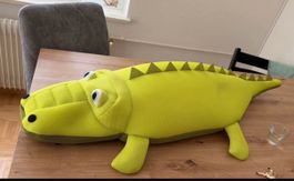 Grosses Krokodil Stofftier, super Zustand, grün, 1m lang