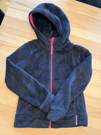 Gr128 ❄️⛄️Quechua Fleecejacke mit Kapuze dunkelblau