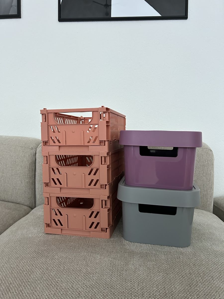 3 JYSK Faltboxen, 2 Aufbewahrungsboxen mit Deckel (Gebraucht) in Chur für CHF 6 – mit Lieferung auf Ricardo kaufen