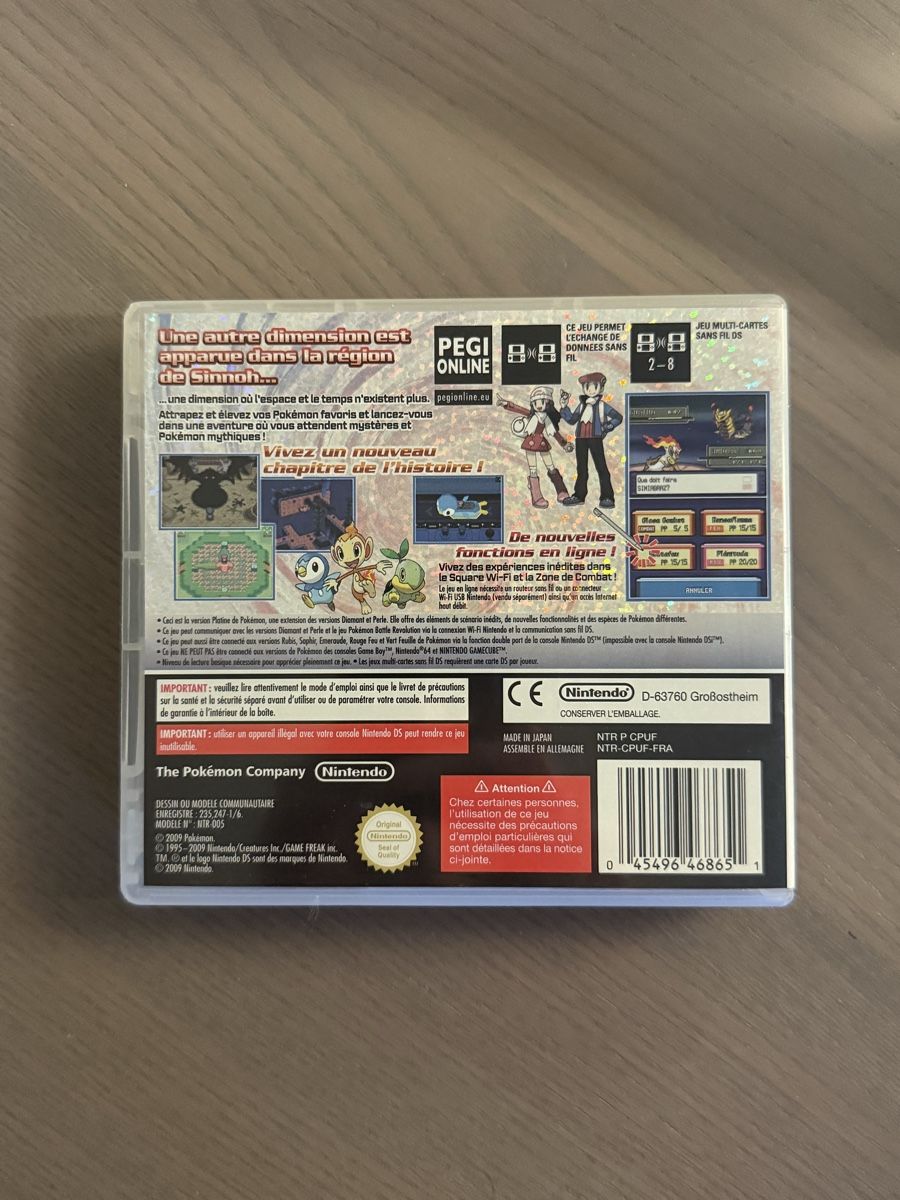 Pokémon Giochi: Pokémon version Platine FR – Usato da Thônex venduto da retrolovech 2