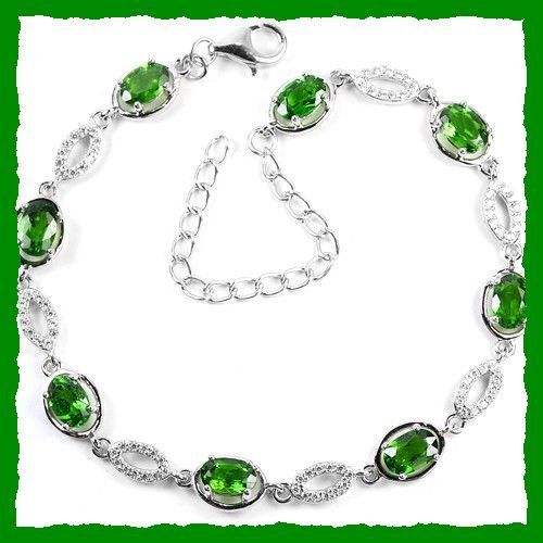 Bracciali & Braccialetti: ♛ CHROMDIOPSID Armband 925 Silber – Nuovo e nell'imballaggio originale da Oberglatt ZH venduto da Hot-Spot