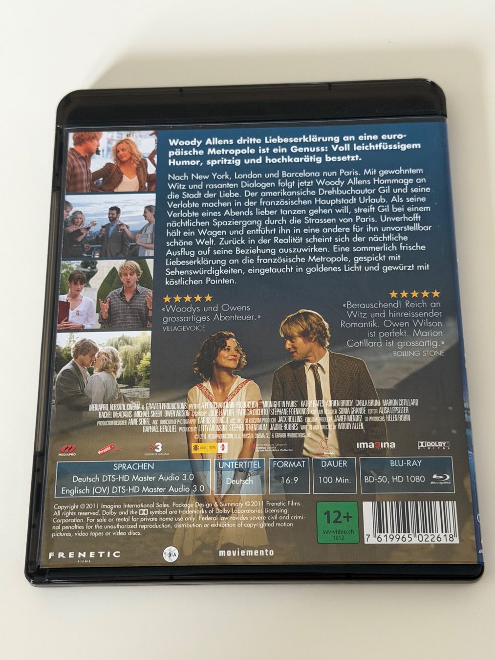Tutti i DVDs: Blu-ray: Midnight in Paris - Woody Allen – Nuovo (secondo la descrizione) da Altstätten SG venduto da sheamus 1