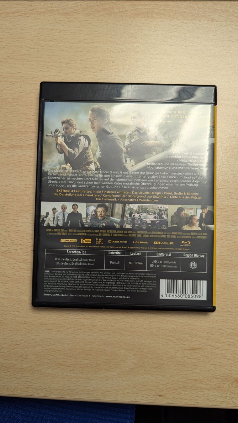 Tutti i DVDs: Sicario - Blu-Ray – Usato da Oftringen venduto da RetroMister 2