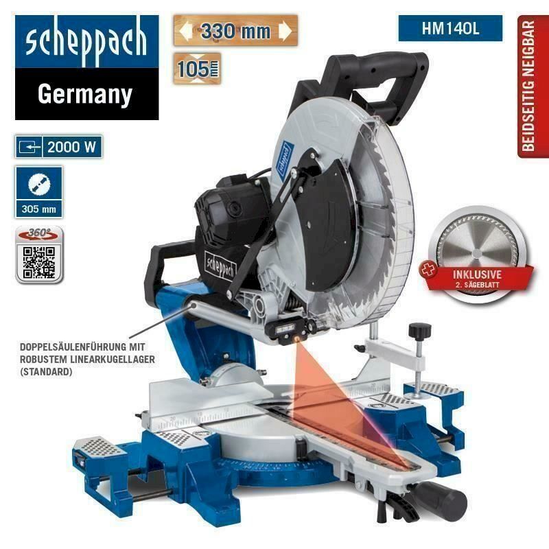 Scheppach Scies: SCHEPPACH HM140L Kapp- Gehrungssäge – Neuf avec emballage d'origine à Bottighofen par zaap