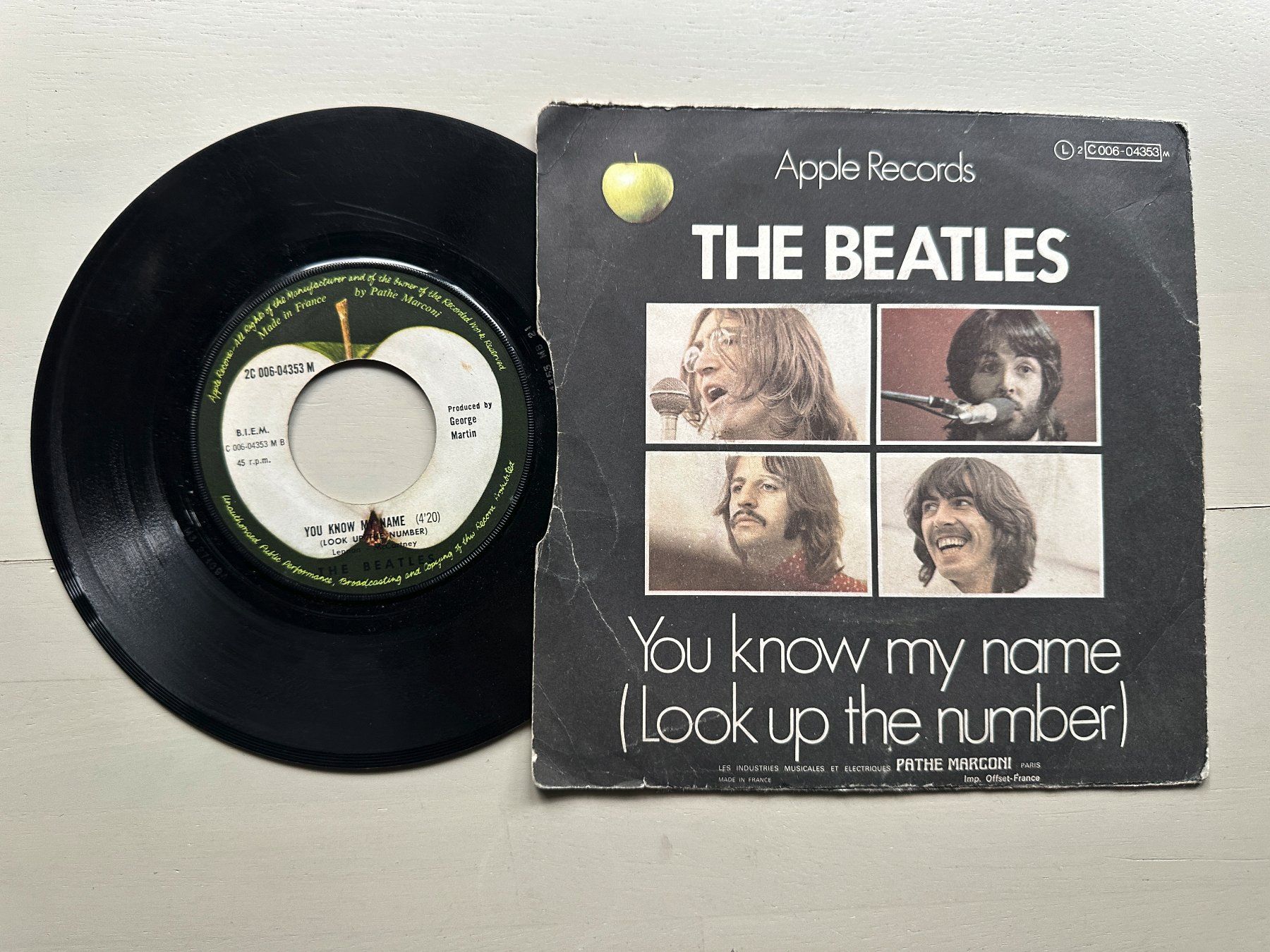Schallplatten: BEATLES tolle Let it be Single Frankreich Pressung Kult diff – Gebraucht aus Basel von Partridge 1
