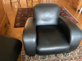Salon club en cuir