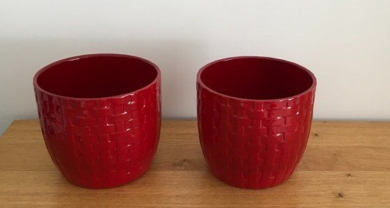 Blumentöpfe: Set: 2 Blumentopfe , H:13,5 cm, D: 14 cm – Gebraucht aus Mellingen von RigaOper 4