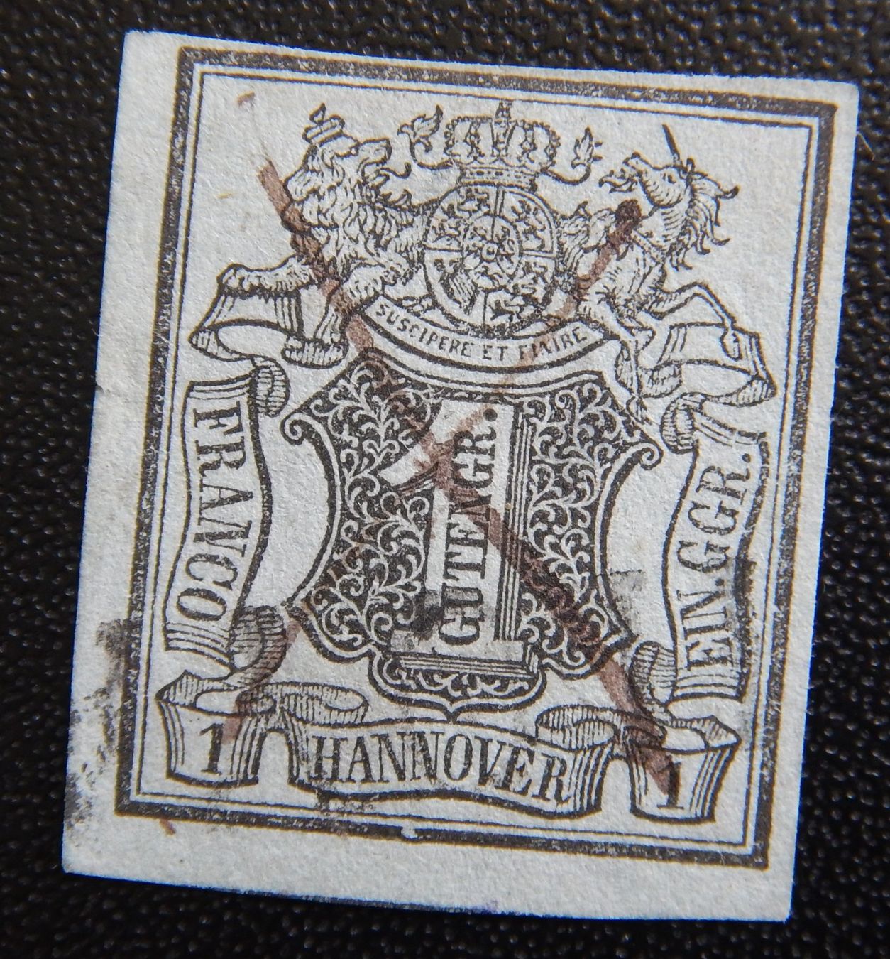 Alle Briefmarken: Hannover Kat. 1 gest. 1850 Kat. 60 Euro sign. – Gebraucht aus Zürich von Muehlekauf