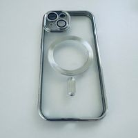 Schutzhülle Cover Silber mit Kamera Schutz für iPhone 15
