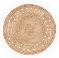 Nachhaltig & umweltfreundlich! Runder Teppich aus Jute