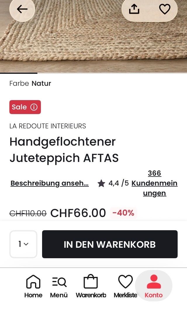 Tapis: Juteteppich – Neuf (Voir description) à Zürich par Lou75 3
