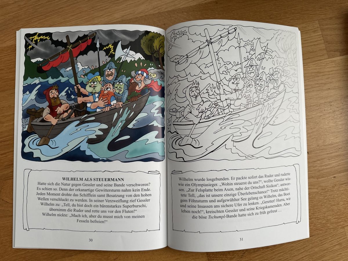 Libri: Wilhelm Tell Geschichten- und Malbuch – Usato da Rüti ZH venduto da Kiwi02 1