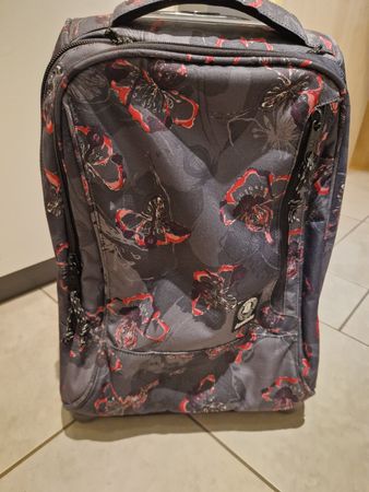 Zaino trolley Invicta fantasia fiori 4 ruote