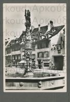 AK sw Basel BS Spalenbrunnen,Spalenvorstadt,Vesalgasse ≈1950