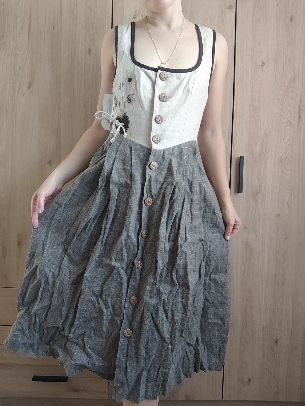 Alba Moda Vestiti: Alba Moda Linen Dress S Dirndl leinen – Nuovo (secondo la descrizione) da Mägenwil venduto da VintageGirly 3