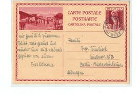 Ganzsache Postkarte PK 126 - Bern Flugplatz  o 1930 Fribourg