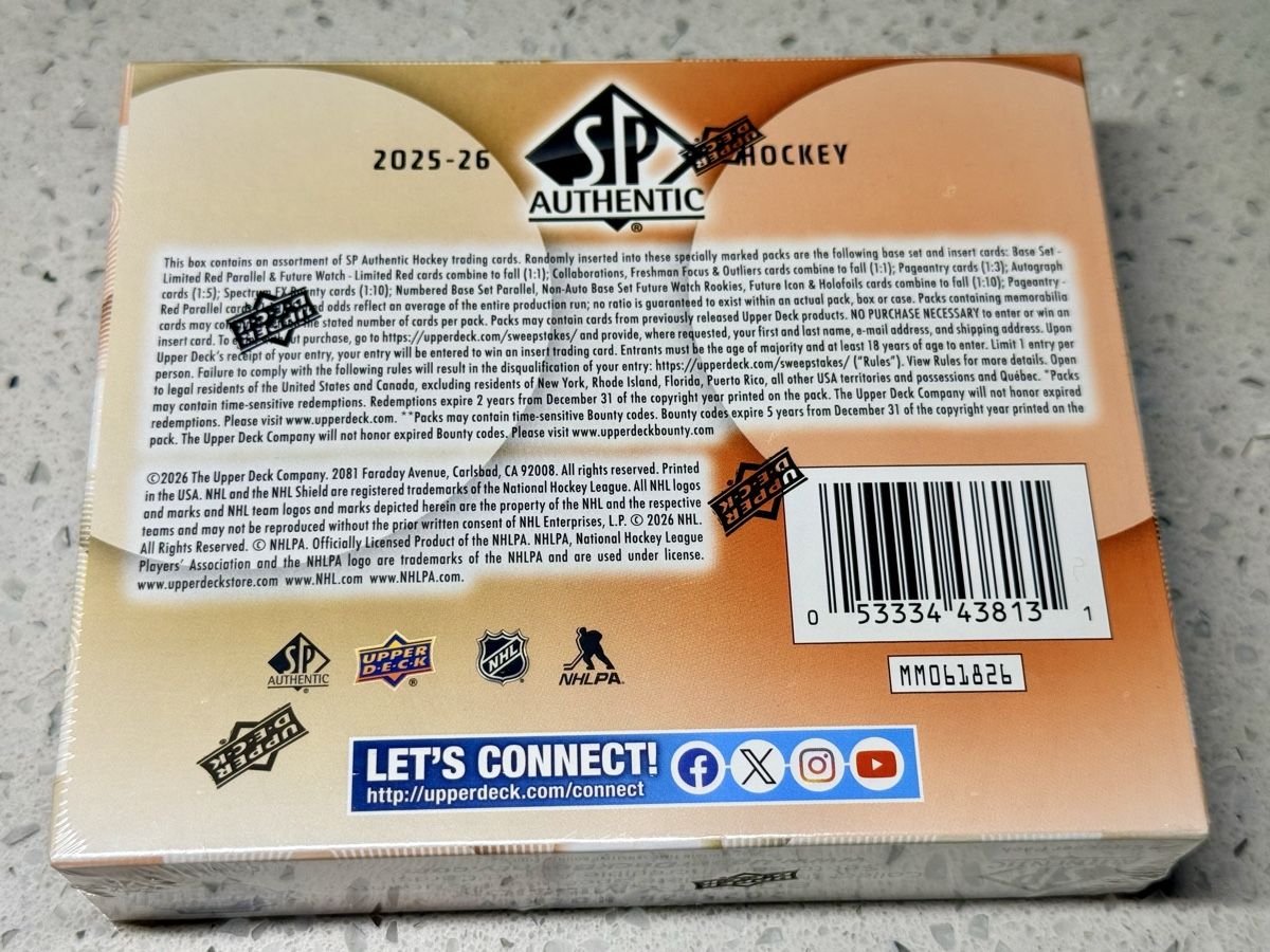 Carte collezionabili: SP Authentic hobby box 2025-2026 – Nuovo e nell'imballaggio originale da CHÂTEL-ST-DENIS venduto da Grepson 1