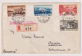 1938 seltener Ersttagsbrief Völkerbunds u. Arbeitsamtsgeb. !