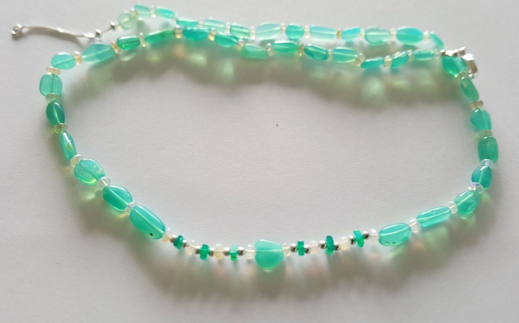 Catenine: Opal Halskette 32ct. O-31 – Nuovo e nell'imballaggio originale da Luzern venduto da Cellina1 2