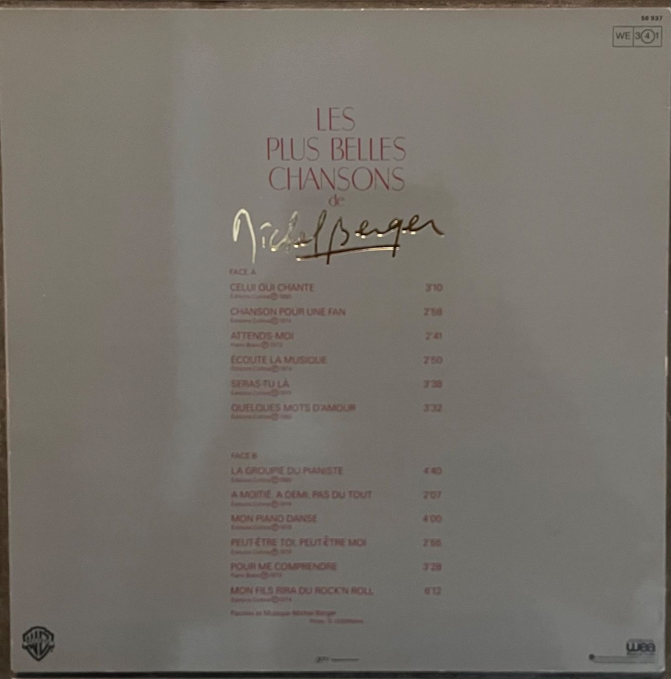 Vinyles: MICHEL BERGER - LES PLUS BELLES CHANSONS - 33 Tours – D'occasion à Bussigny par vinyl-pas-cher 1