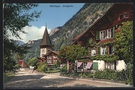 AK Meiringen, Dorfpartie im Sonnenschein