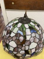 Vintage Tiffany Style Hängelampe, Glas, Top Zustand!