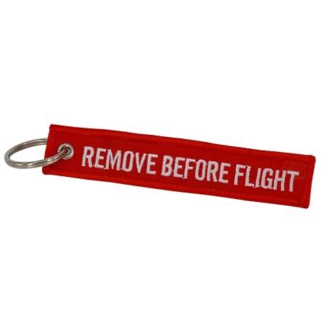 Schlüsselanhänger & - bänder: Schlüsselanhänger REMOVE BEFORE FLIGHT rot – Neu und originalverpackt aus Bern von aeroshop.ch