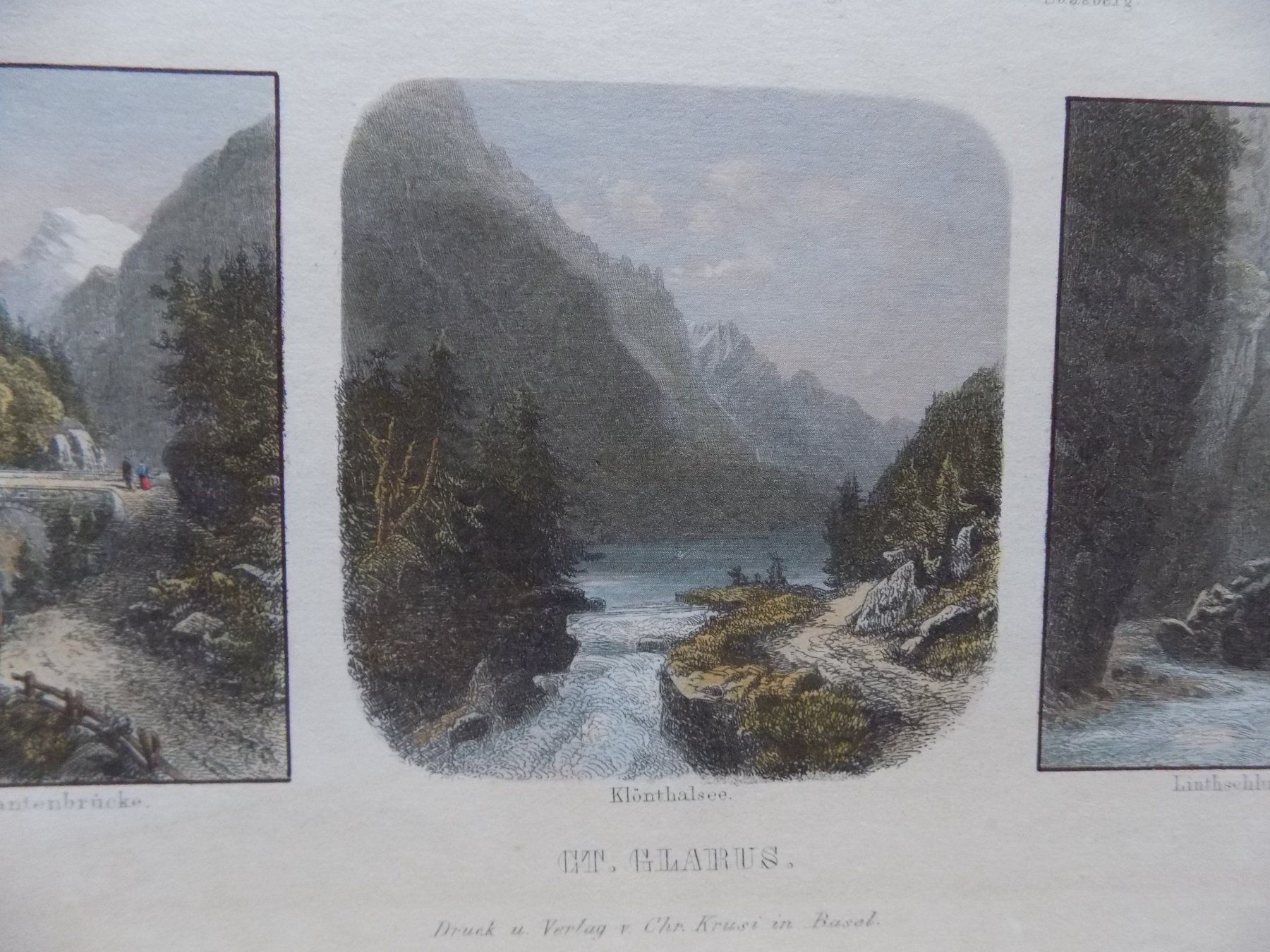 Gravures: Kanton Glarus 4 Ansichten – D'occasion à Risch par Antikfee 1