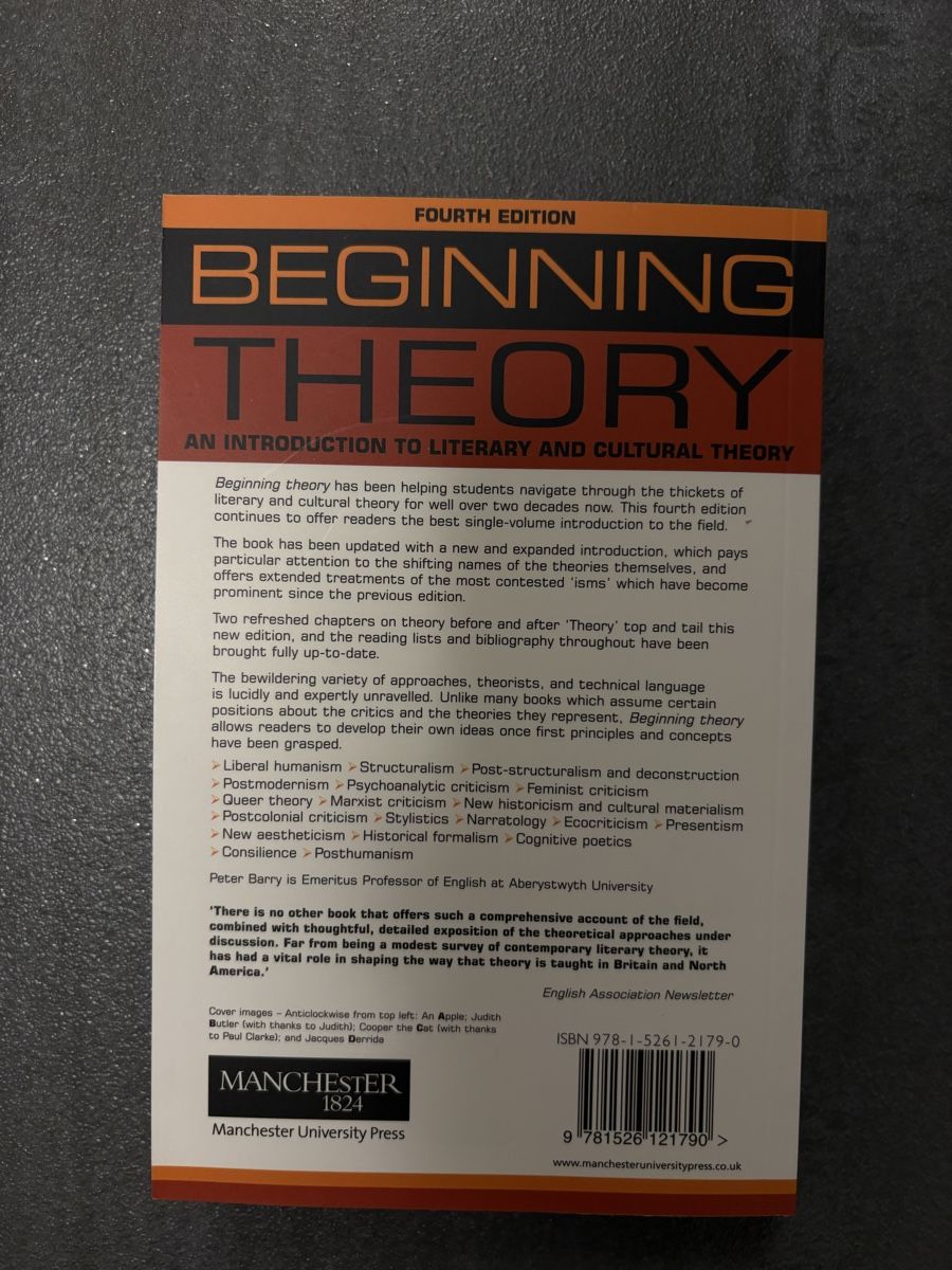 Libri: Beginning Theory Peter Barry 4th Edition – Usato da Rümlang venduto da svent 2