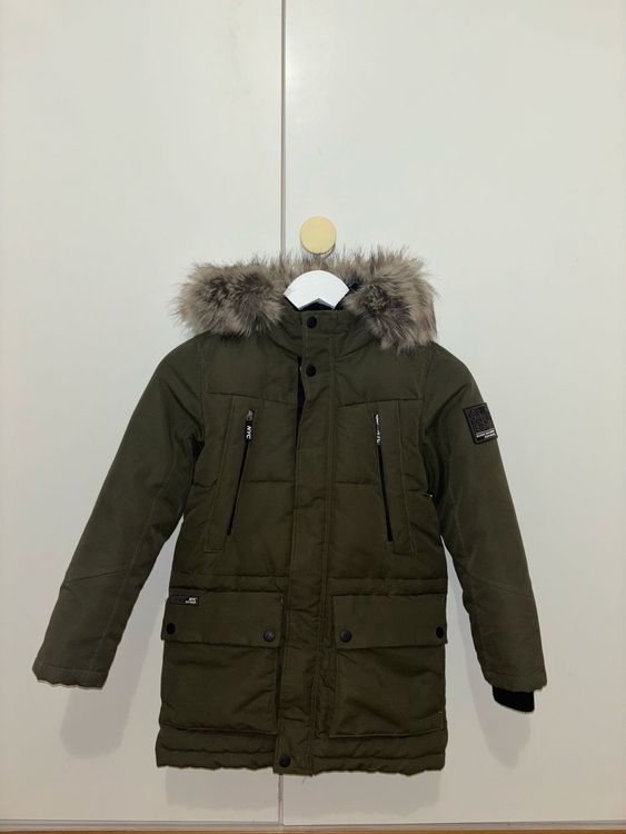 Veste D'hiver Enfant Kaki - Taille 8 Ans, Neuve