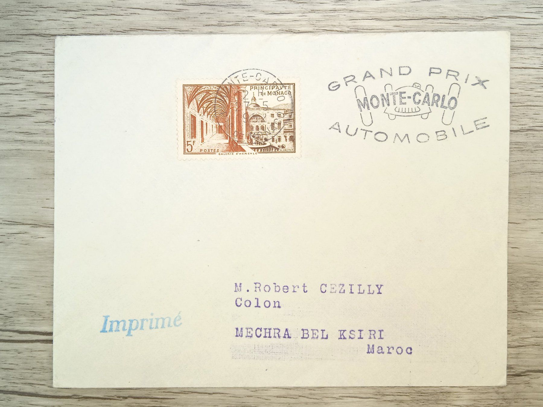 Tutti i francobolli: TR69 Enveloppe + Timbre Monaco 1952 – Usato da Cousset venduto da Patrick_Collections