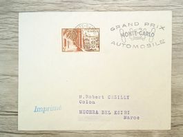 TR69 Enveloppe + Timbre Monaco 1952