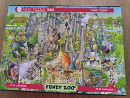 Funky Zoo Marino Degano: JURASSIC HABITAT 1000 Teile Heye