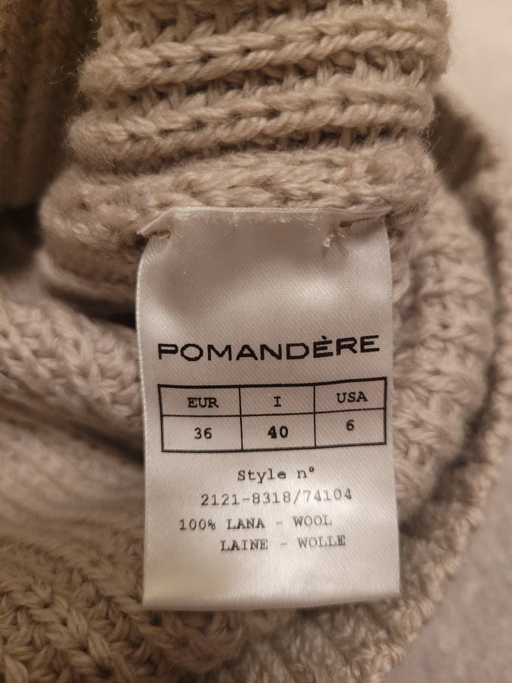 Pullover & Sweatshirts: Pomandère Wollpullover Beige Rollkragen Gr. 36 – Gebraucht aus Zürich von mgn1 3