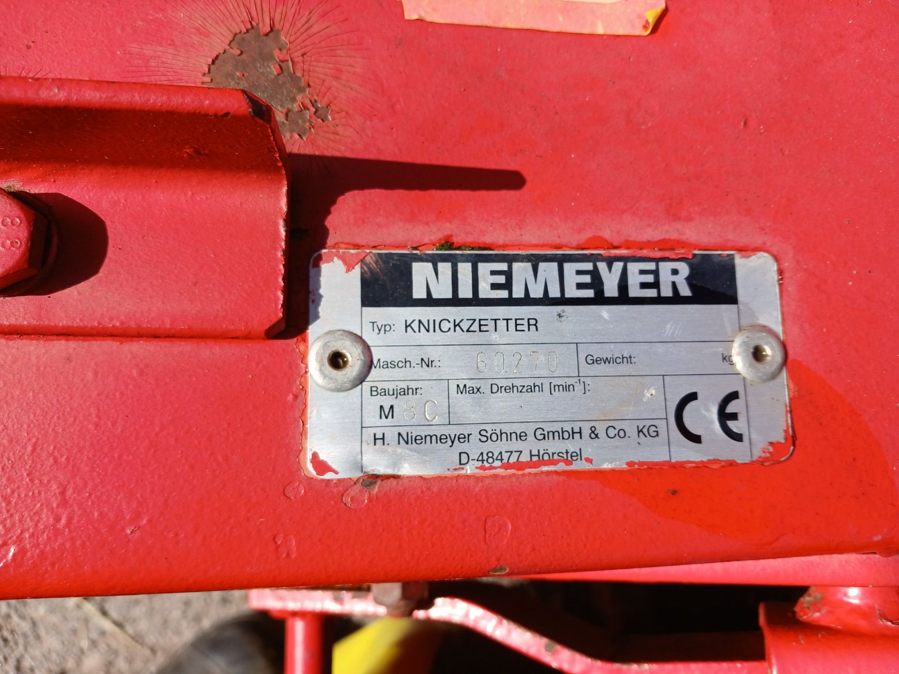 Tutte le macchine: Frontmähwerk Niemeyer – Usato da Krinau venduto da P.grob 9