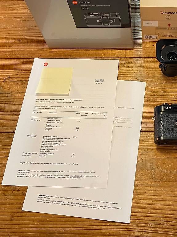 LEICA M9 Kamera / Sensor ersetzt / mit Objektiv alles OVP (D'occasion ...