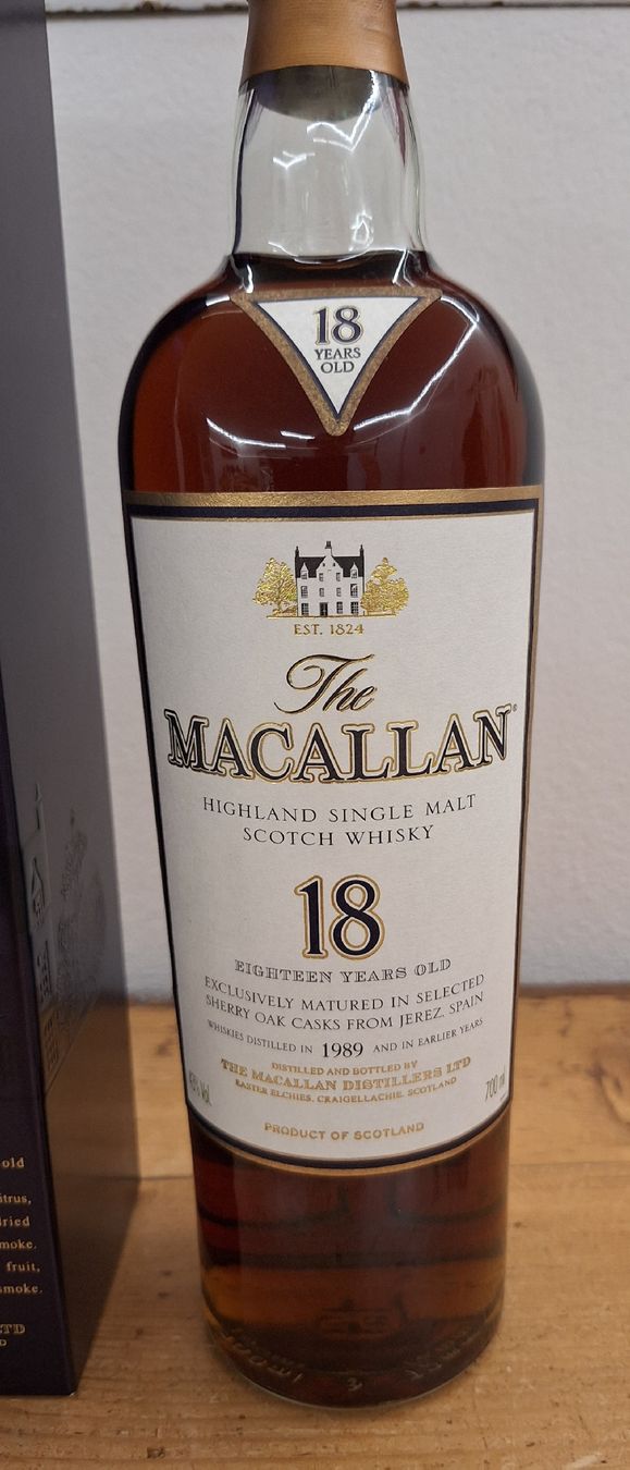Macallan Spiritueux: Macallan Single Malt 1989 / 18 – Neuf avec emballage d'origine à Aarberg par Lemaxslahs 2