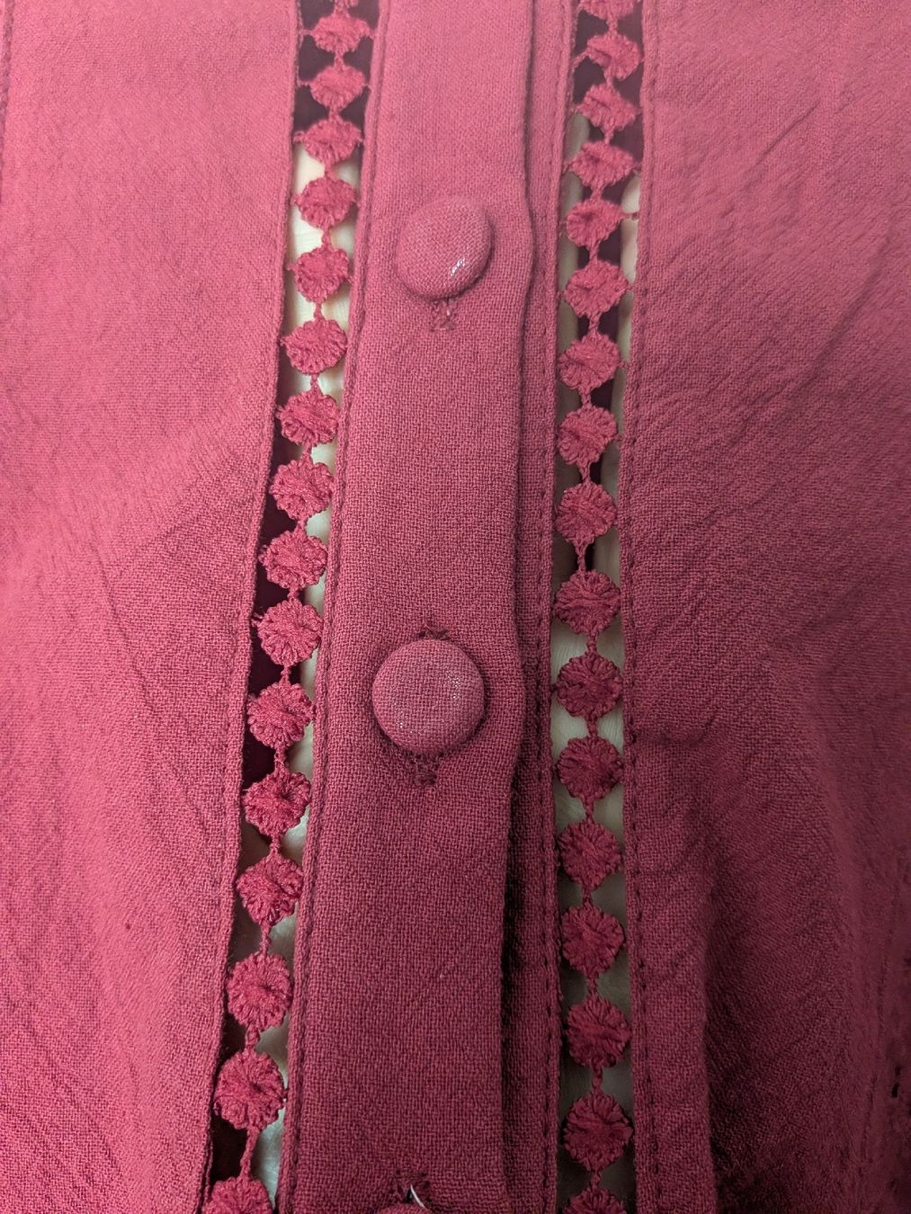Camicette: Blouse long sleeves maroon size M openwork detail – Nuovo (secondo la descrizione) da Herzogenbuchsee venduto da sdu_sbb 4