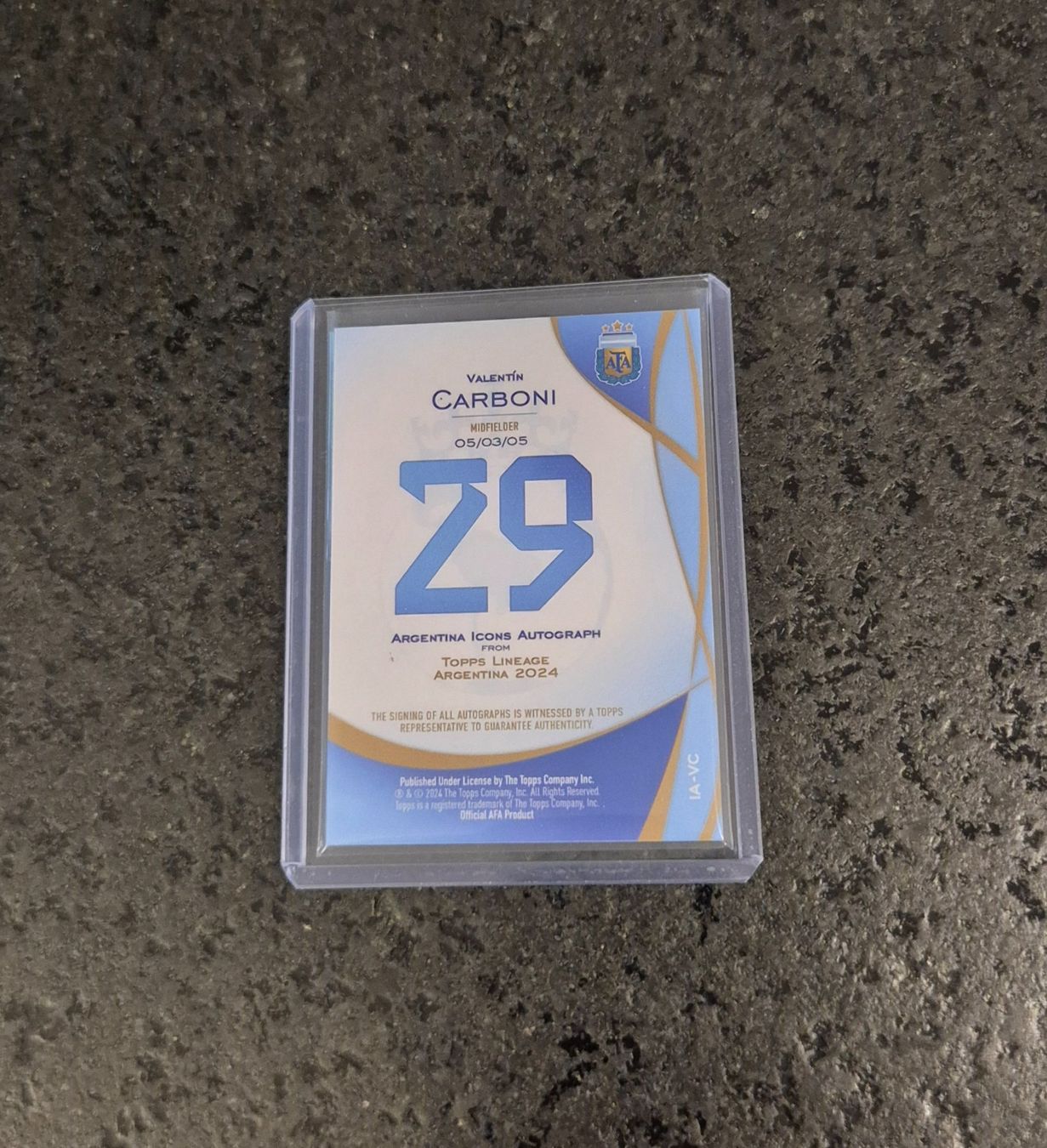 Topps Carte collezionabili: Valentin Carboni RC Autogramm - Argentinien - Topps – Nuovo (secondo la descrizione) da Burg AG venduto da Danoe 1