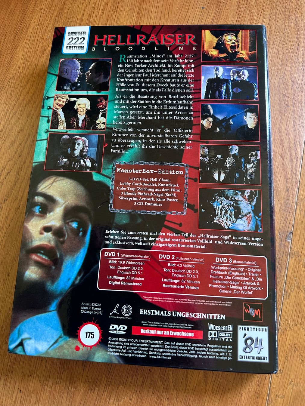Alle DVDs: Hellraiser 4 Bloodline Monsterbox 84 Entertainment – Gebraucht aus Benken ZH von Audi-erich 1