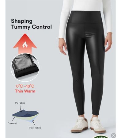 Halara, 2-in1Skinny-Legging aus Kunstleder, NEU Gr.L schwarz