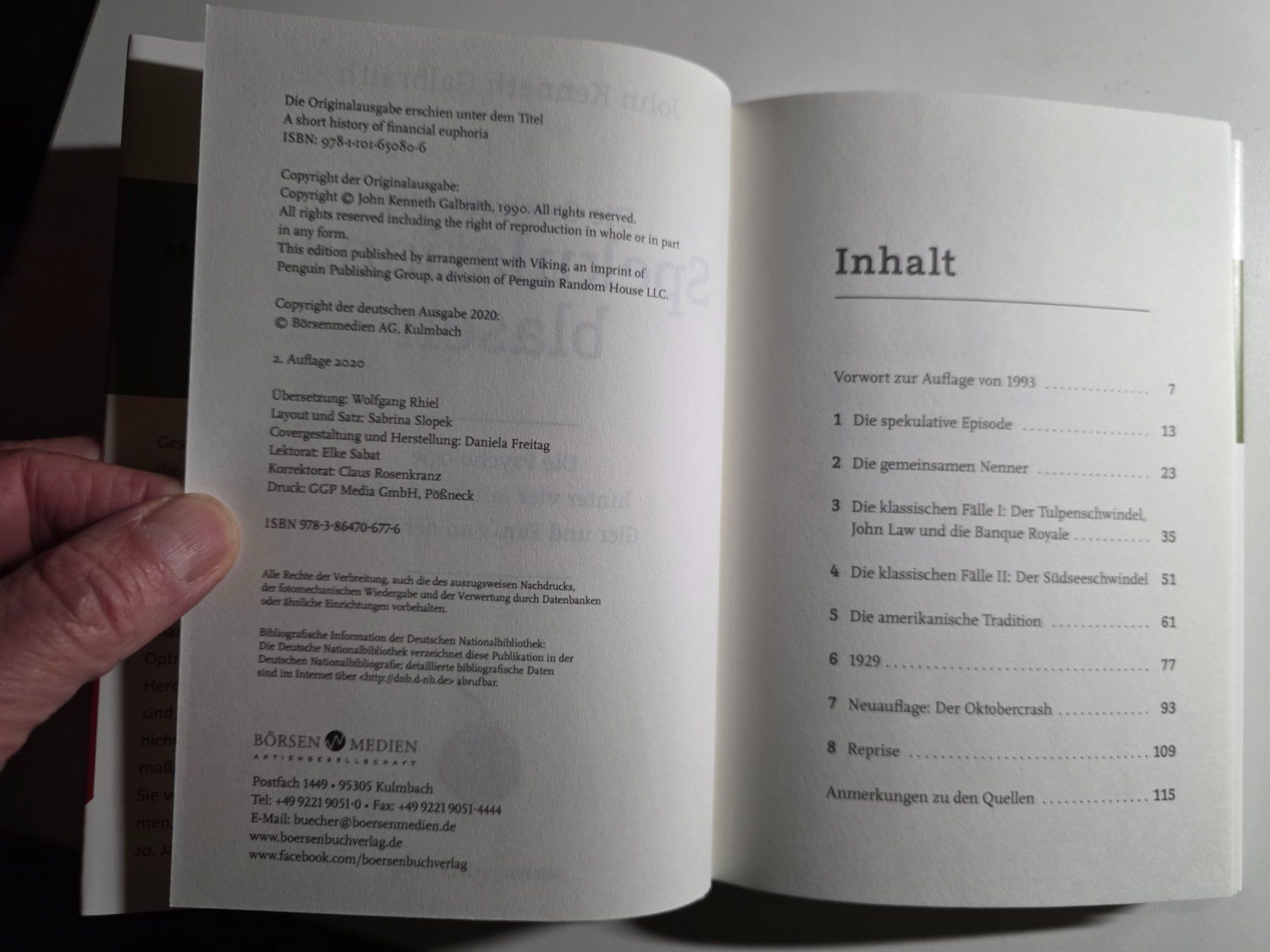 Libri: Spekulationsblasen - John Kenneth Galbraith - 2020 – Nuovo (secondo la descrizione) da Walterswil BE venduto da Lonitti 6