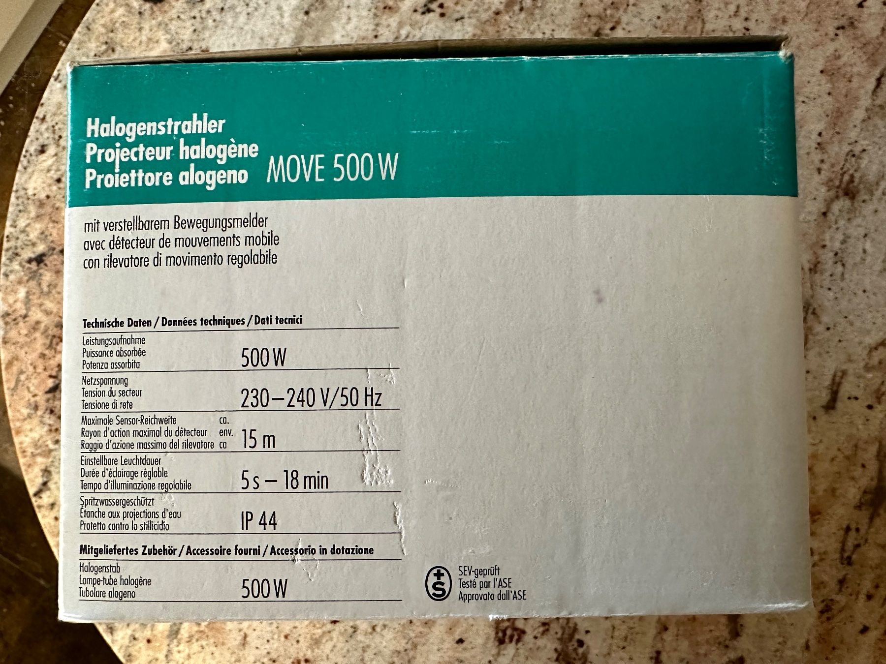 Micasa Lampade: Halogenstrahler mit Bewegungsmelder 500 W – Nuovo e nell'imballaggio originale da Spreitenbach venduto da Jessy8 1